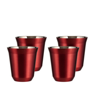 Zestaw 4 czerwonych kubków 240 ml Zestaw 4 czerwonych kubków 240 ml