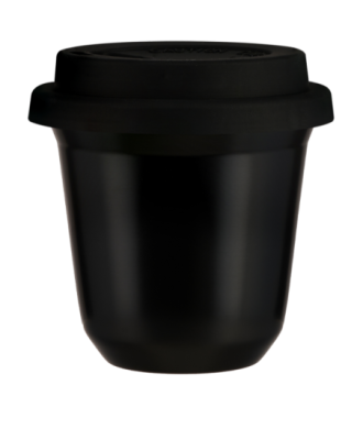 Kubek 80 ml CZARNY, z czarną pokrywką Kubek 80 ml CZARNY, z czarną pokrywką
