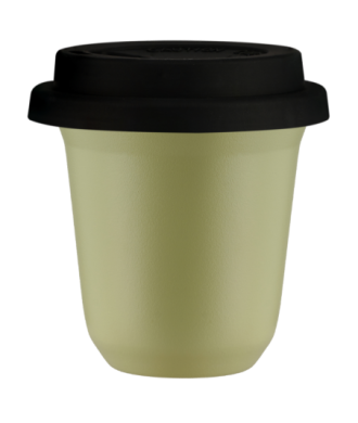 Kubek 80 ml PISTACJOWY, z czarną pokrywką Kubek 80 ml PISTACJOWY, z czarną pokrywką