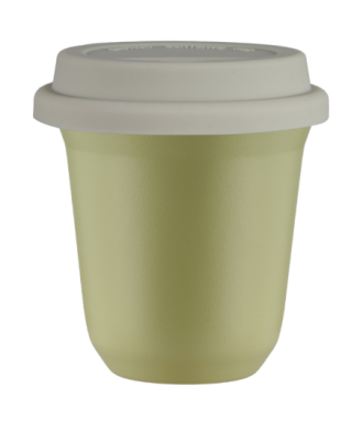 Kubek 80 ml PISTACJOWY, z białą pokrywką Kubek 80 ml PISTACJOWY, z białą pokrywką