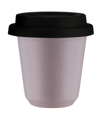 Kubek 80 ml LAWENDOWY, z czarną pokrywką Kubek 80 ml LAWENDOWY, z czarną pokrywką