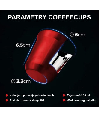 Kubek 80 ml CZERWONY Kubek 80 ml CZERWONY