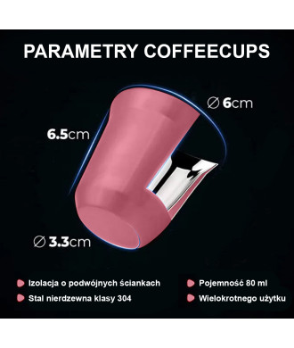 Kubek 80 ml RÓŻOWY Kubek 80 ml RÓŻOWY