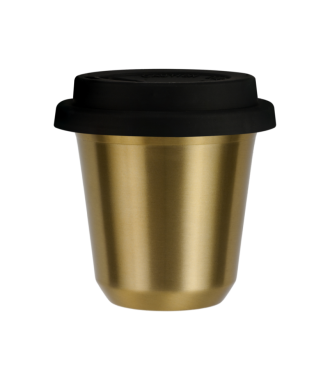 Kubek 350 ml ZŁOTY, z czarną pokrywką Kubek 350 ml ZŁOTY, z czarną pokrywką